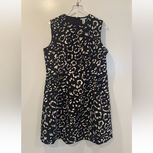 NWT H&M Animal Print Sleeveless Dress‎ Womens Size 18 (1163)